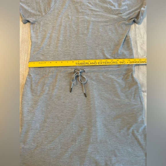 Kyodan Outdoor Eden T-Shirt Dress Gray Medium Drawstring At Waist Cuffed Sleeves - Picture 12 of 12